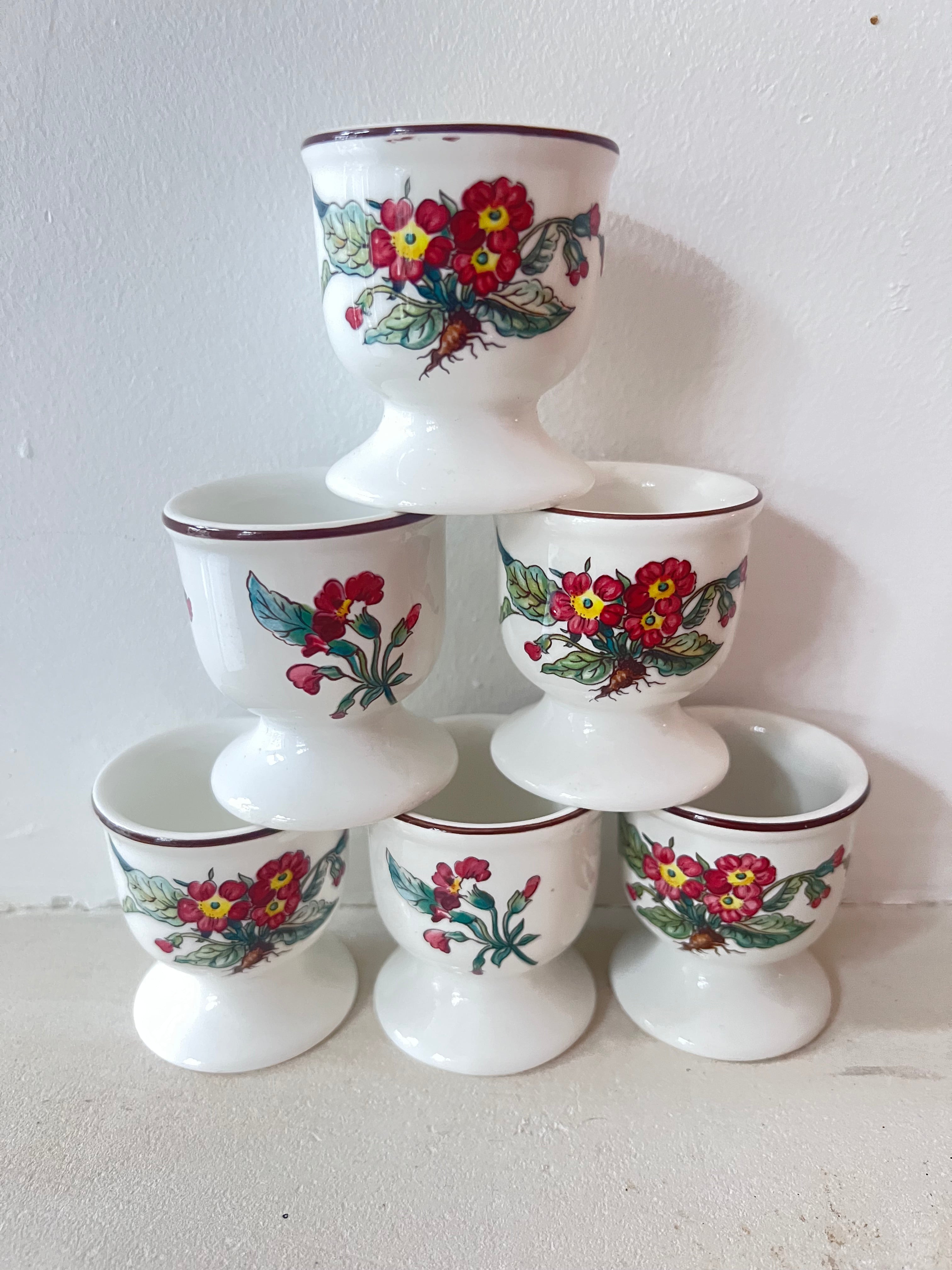 Villeroy Boch Botanica eierdop, eierdopjes Villeroy Boch, vintage servies Botanica