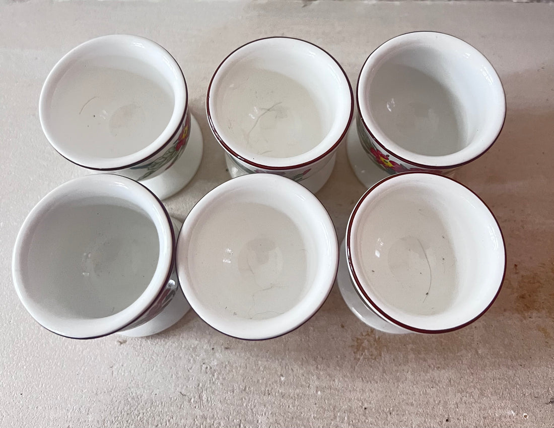 Villeroy Boch Botanica eierdop, eierdopjes Villeroy Boch, vintage servies Botanica