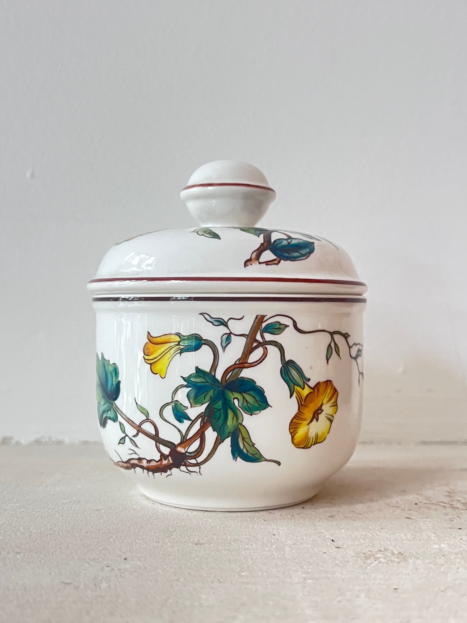 Villeroy &amp; Boch suikerpot, Botanica suikerpot, botanisch servies, keramische suikerpot, suikerpot met deksel, Villeroy &amp;amp; Boch servies, elegant servies, cadeau suikerpot.