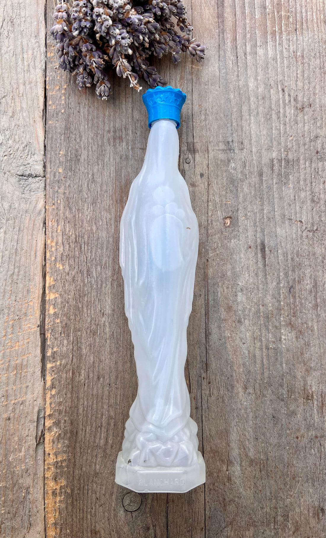 Vintage holy water bottle Maria de Lourdes 1.