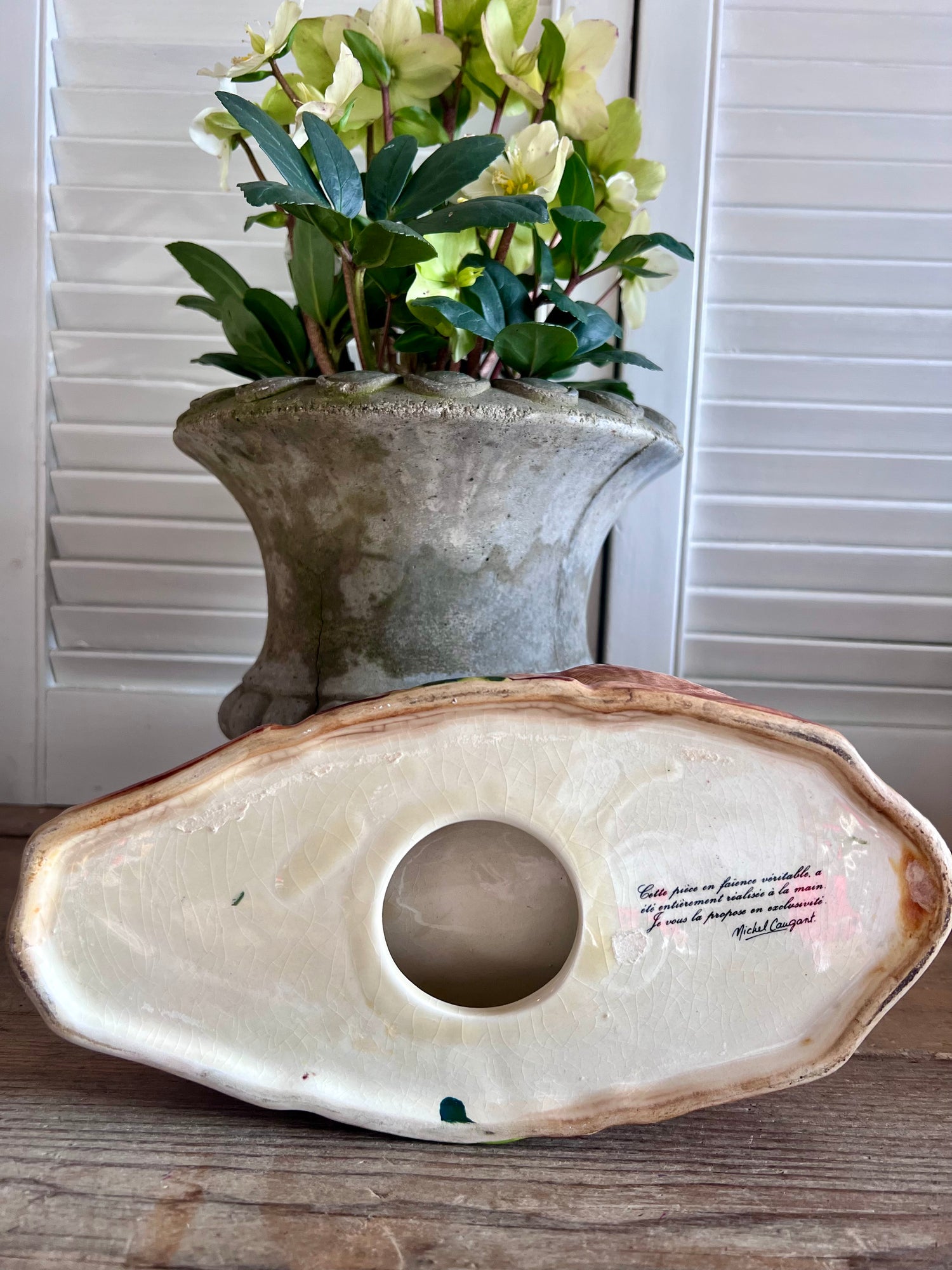 vintage paté terrine,paté terrine hert vorm,&amp;nbsp;Michel Caugant terrine,&amp;nbsp;jaren 60 aardewerk terrine,gesigneerde paté terrine,&amp;nbsp;retro terrine aardewerk, decoratieve paté schaal,&amp;nbsp;verzamelobject aardewerk,&amp;nbsp;Franse terrine jaren 60,exclusieve paté terrine 