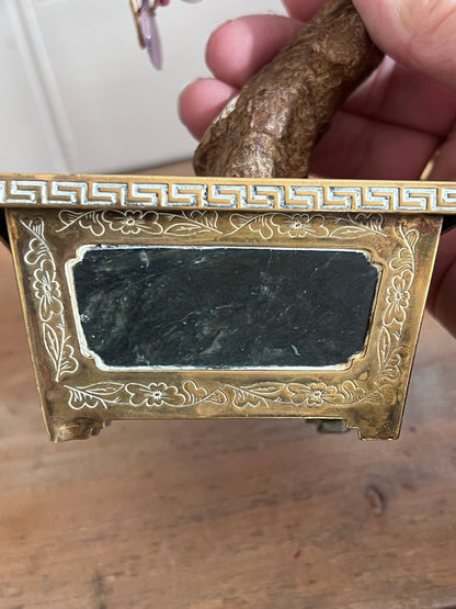 Edelsteen boom amethist met jade, vintage edelsteen boom met amethist, edelsteen boom, antiek