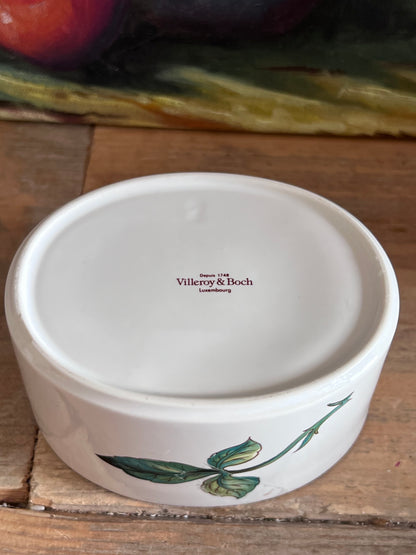 Botanica suikerpot Villeroy &amp;amp; Boch, Villeroy &amp; Boch suikerpot ovaal, suikerpot Villeroy en Boch Douwe Egberts, Botanica collectie suikerpot, Villeroy &amp;amp; Boch servies, suikerpot porselein ovaal, exclusieve suikerpot Douwe Egberts, Villeroy  Boch koffieaccessoires, design suikerpot Botanica.