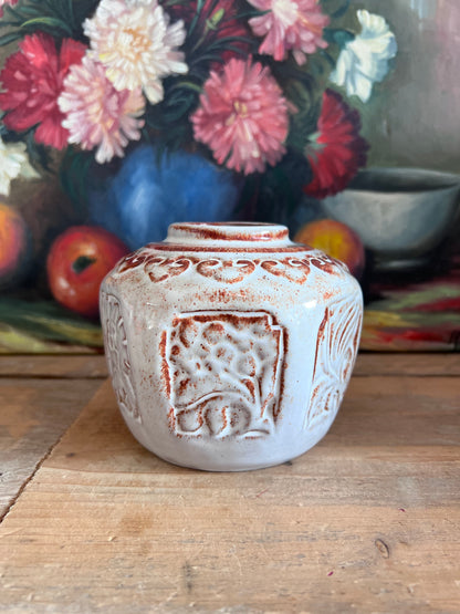 Mobach gemberpot model 080, Mobach aardewerk, vintage gemberpot, Nederlands keramiek, Mobach keramiek, model 080 gemberpot, handgemaakt aardewerk, Nederlandse gemberpot, Mobach collectie, typische Nederlandse keramiek.