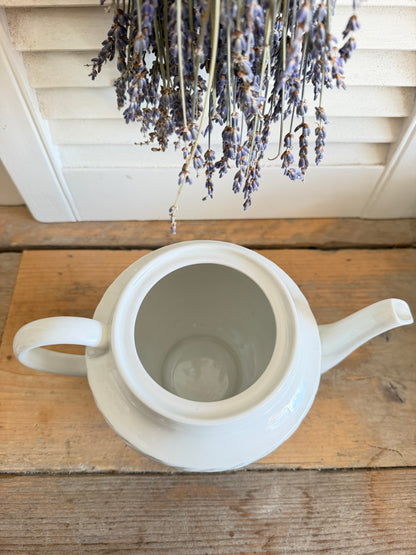 Wedgwood Ralph Lauren, Clearwater theepot, vintage Ralph Lauren Home, Wedgwood bone china, Engelse porseleinen theepot, designer servies, vintage theepot, Sofia&