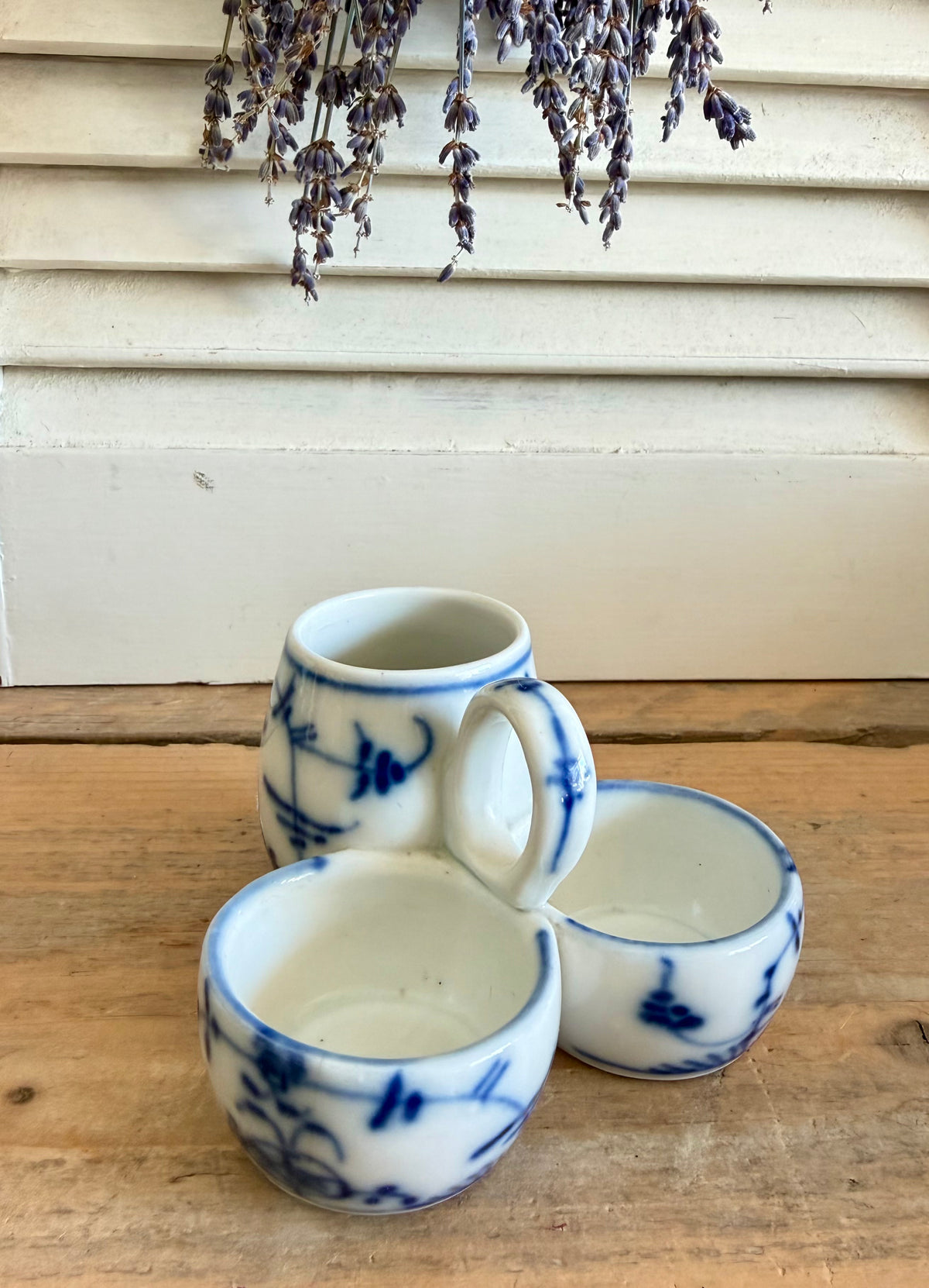 Blau Saks, Sakisch blauw porselein, antiek menagestel Blau Saks, vintage servies, Sofia&