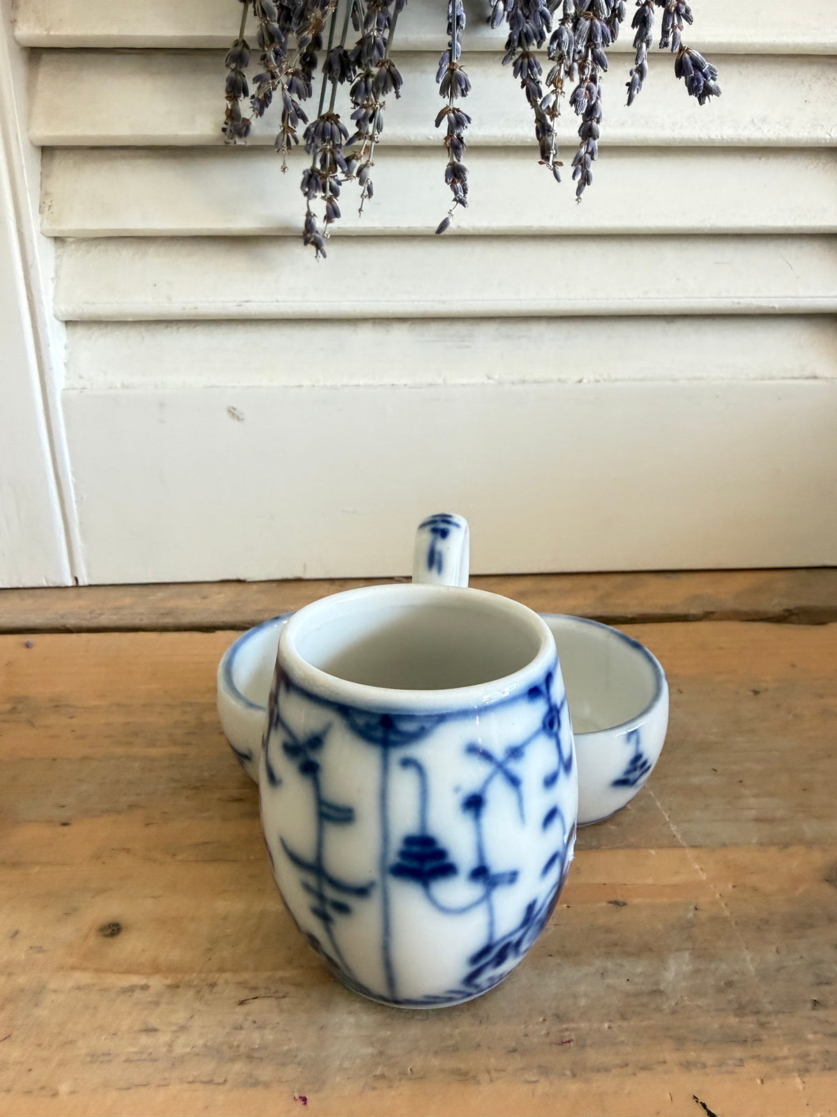 Blau Saks, Sakisch blauw porselein, antiek menagestel Blau Saks, vintage servies, Sofia&