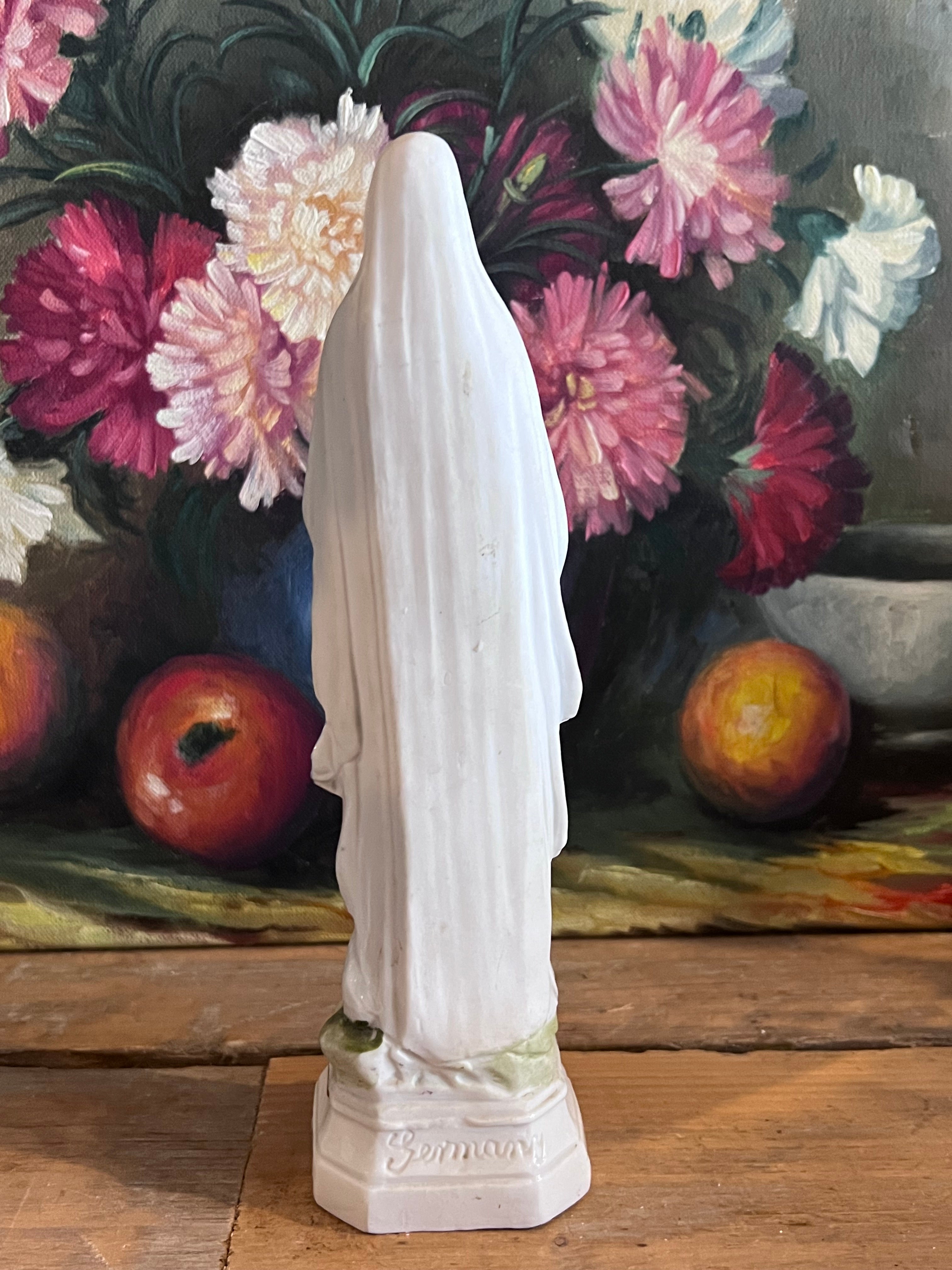 Vintage Maria de Lourdes beeldje van porselein 