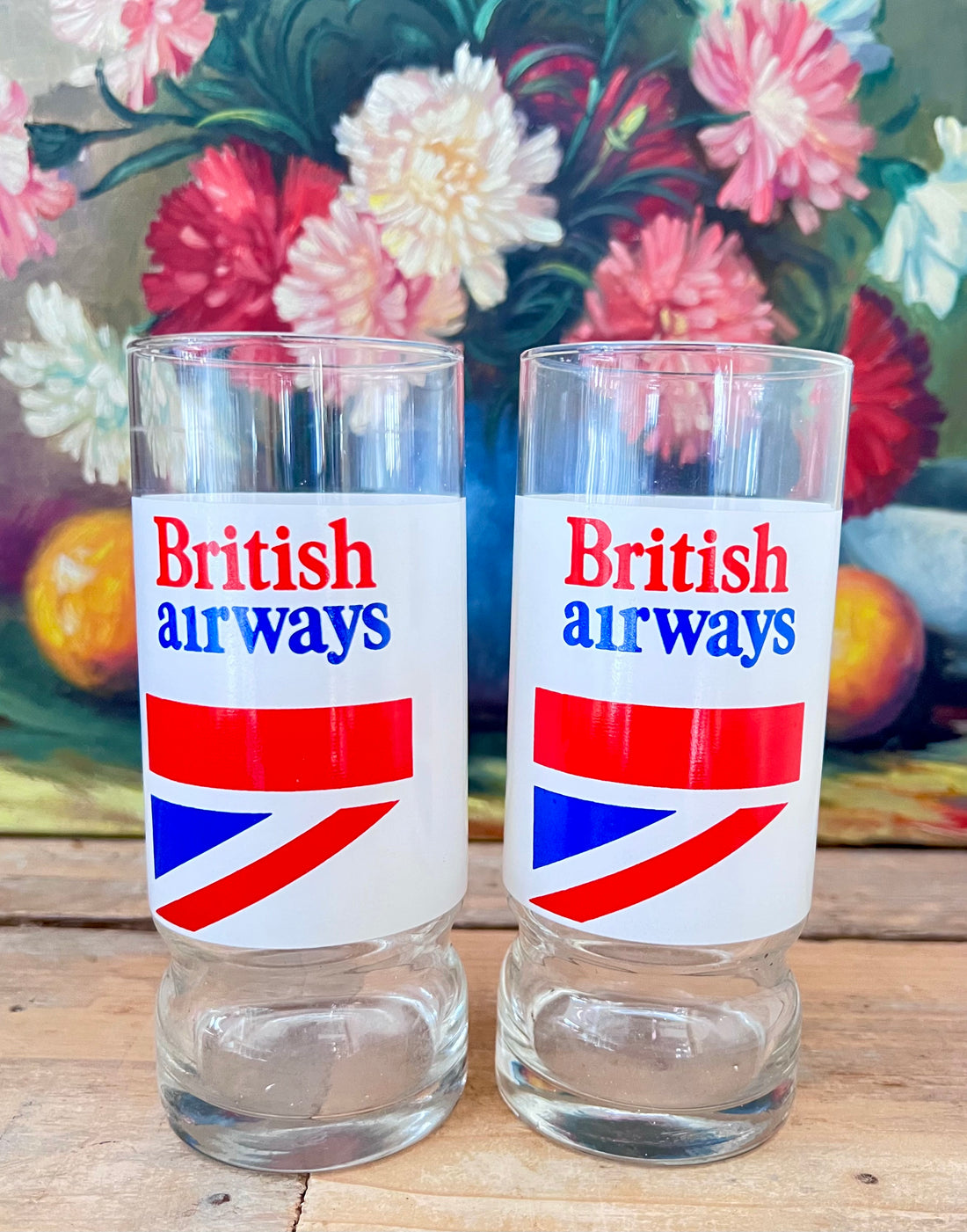 Longdrink glazen British Airways - jaren 70 retro