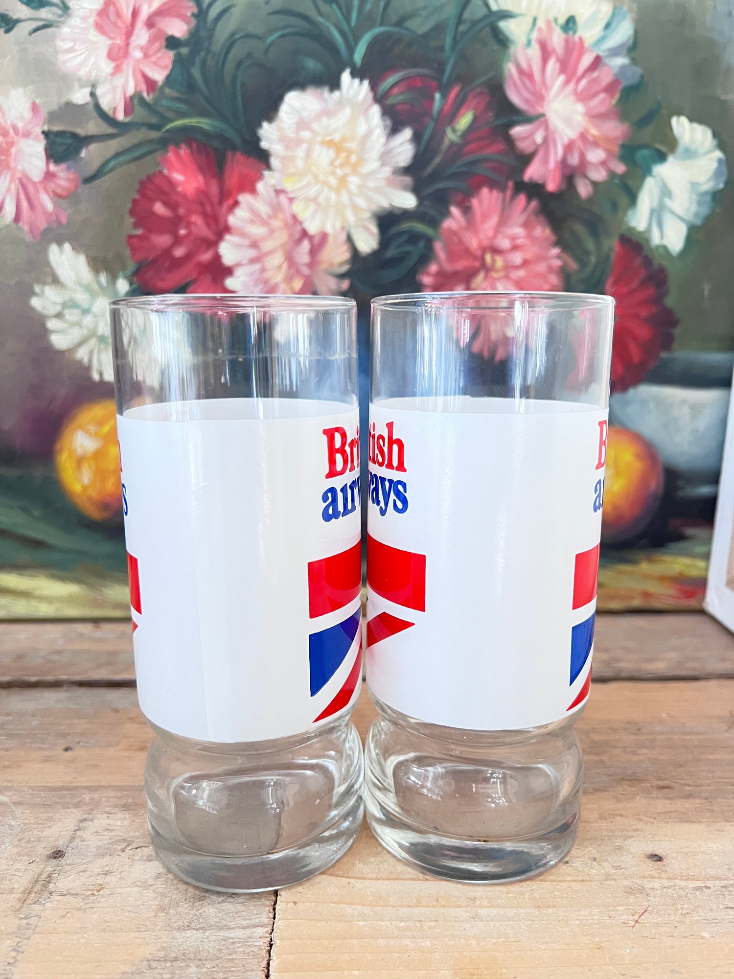 Longdrink glazen British Airways - jaren 70 retro