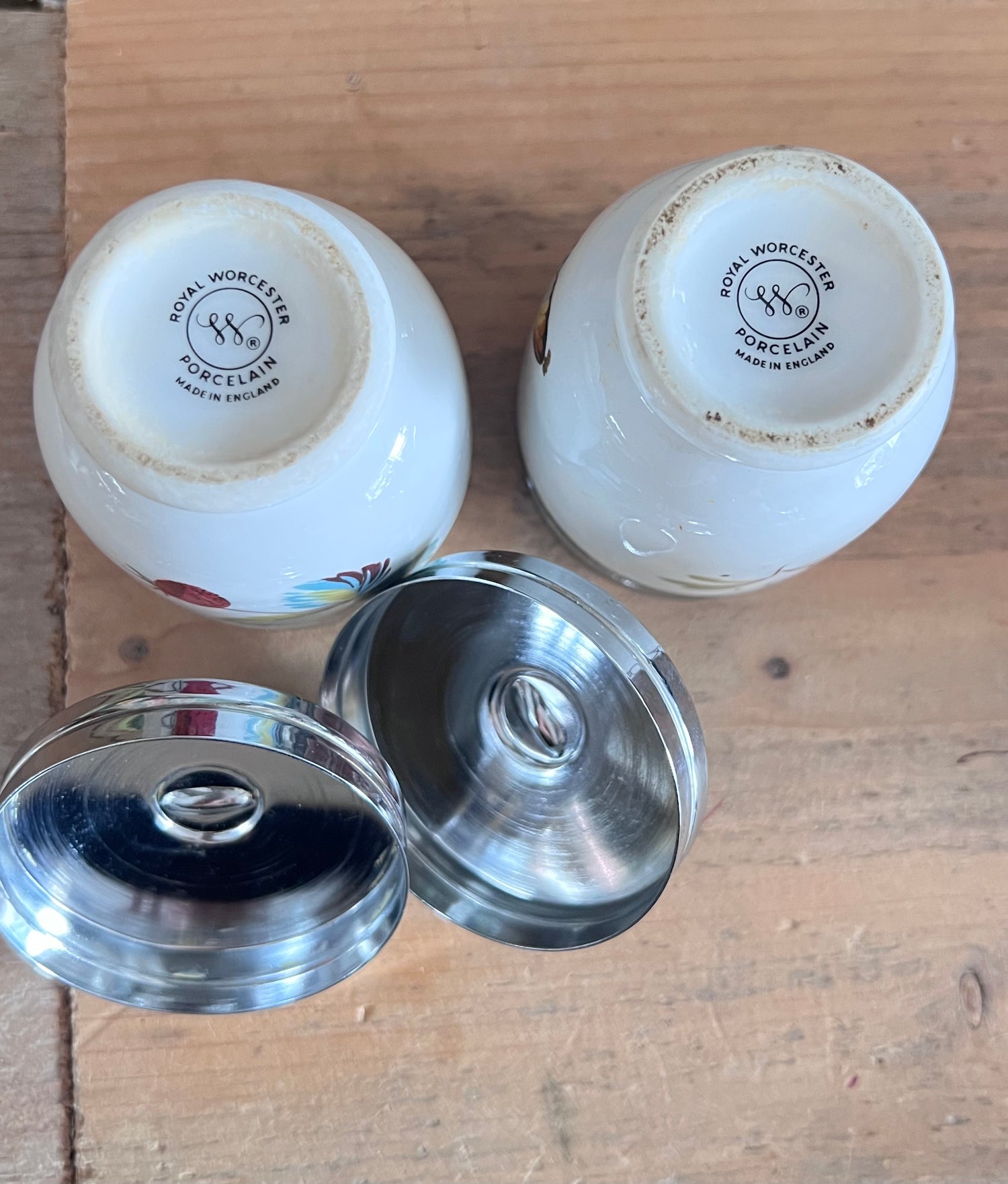 Egg Coddler Royal Worchester Strawberry Fair &amp; Butterfly