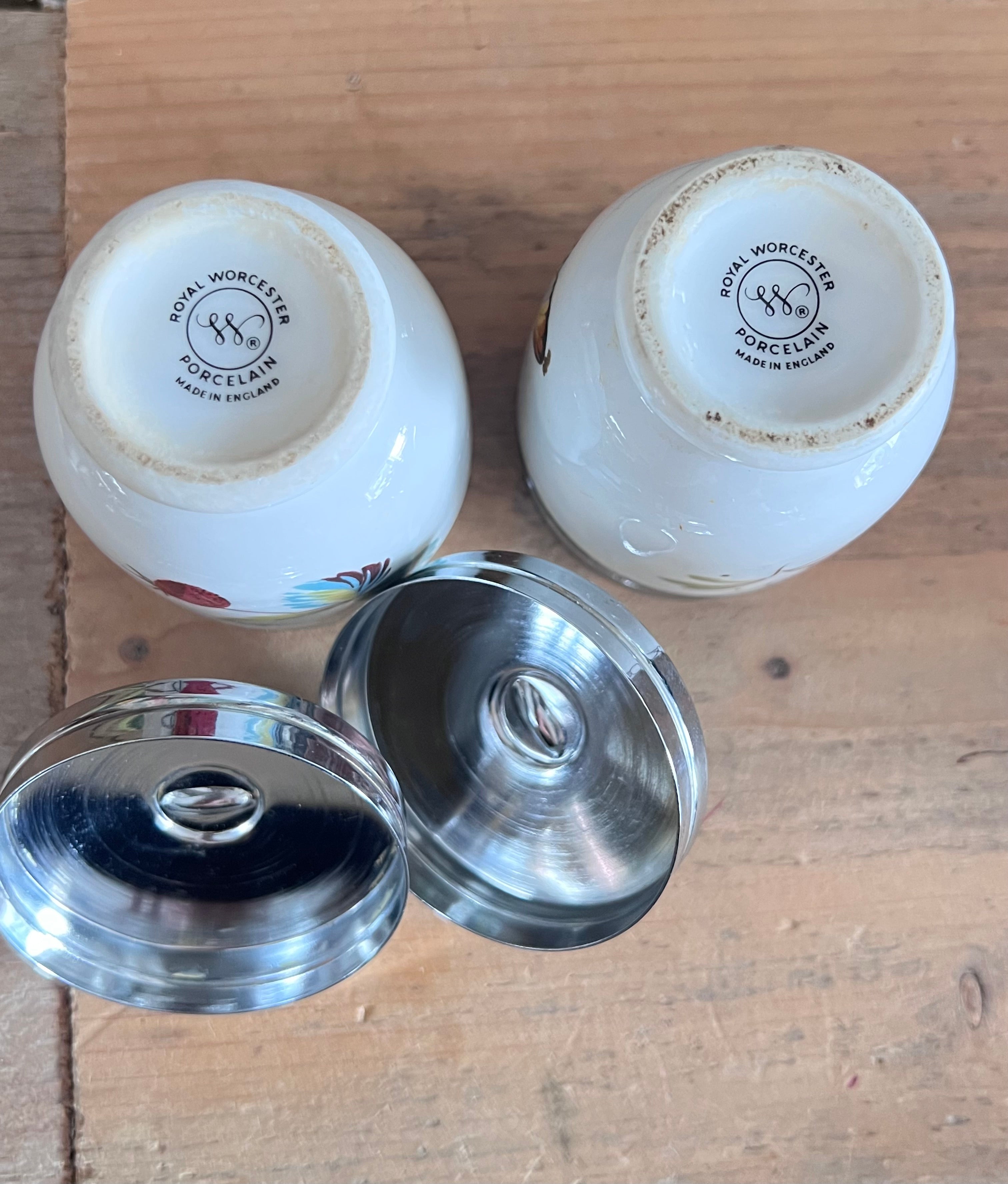 Egg Coddler Royal Worchester Strawberry Fair &amp; Butterfly