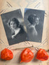 oude fotokaarten, damesportretten, antieke ansichtkaarten, oude portretfoto&