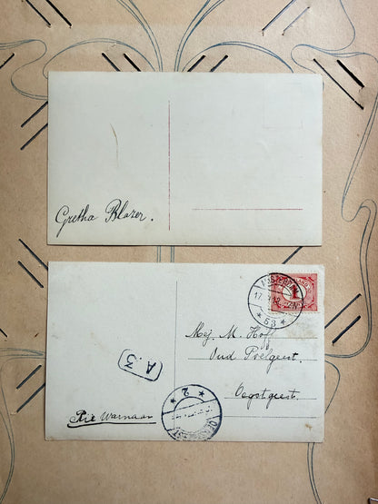 oude fotokaarten, damesportretten, antieke ansichtkaarten, oude portretfoto&