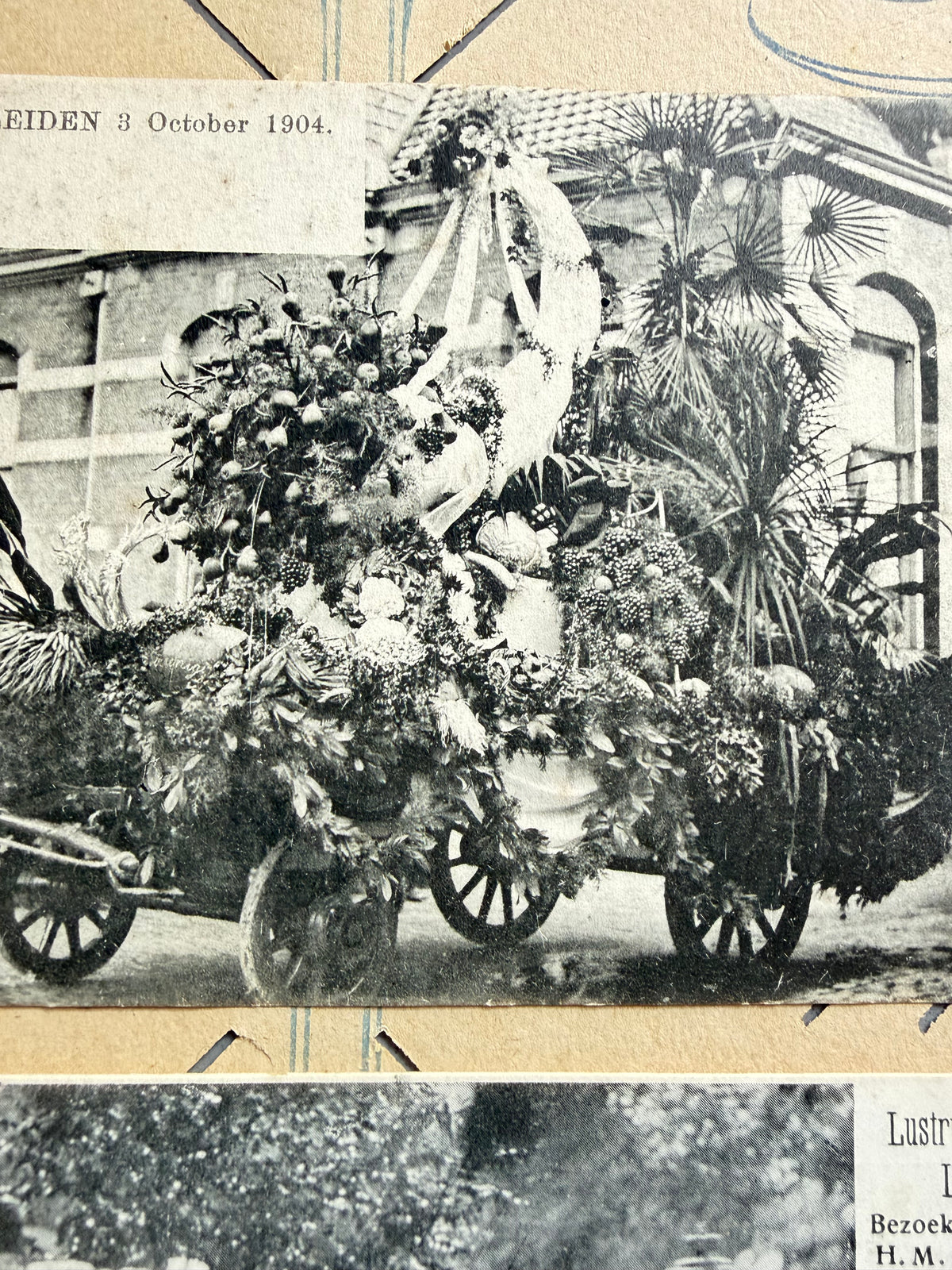 Twee antieke ansichtkaarten Leidens Ontzet 1904 - Lustrumfeesten Leiden
