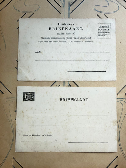 Twee antieke ansichtkaarten Leidens Ontzet 1904 - Lustrumfeesten Leiden