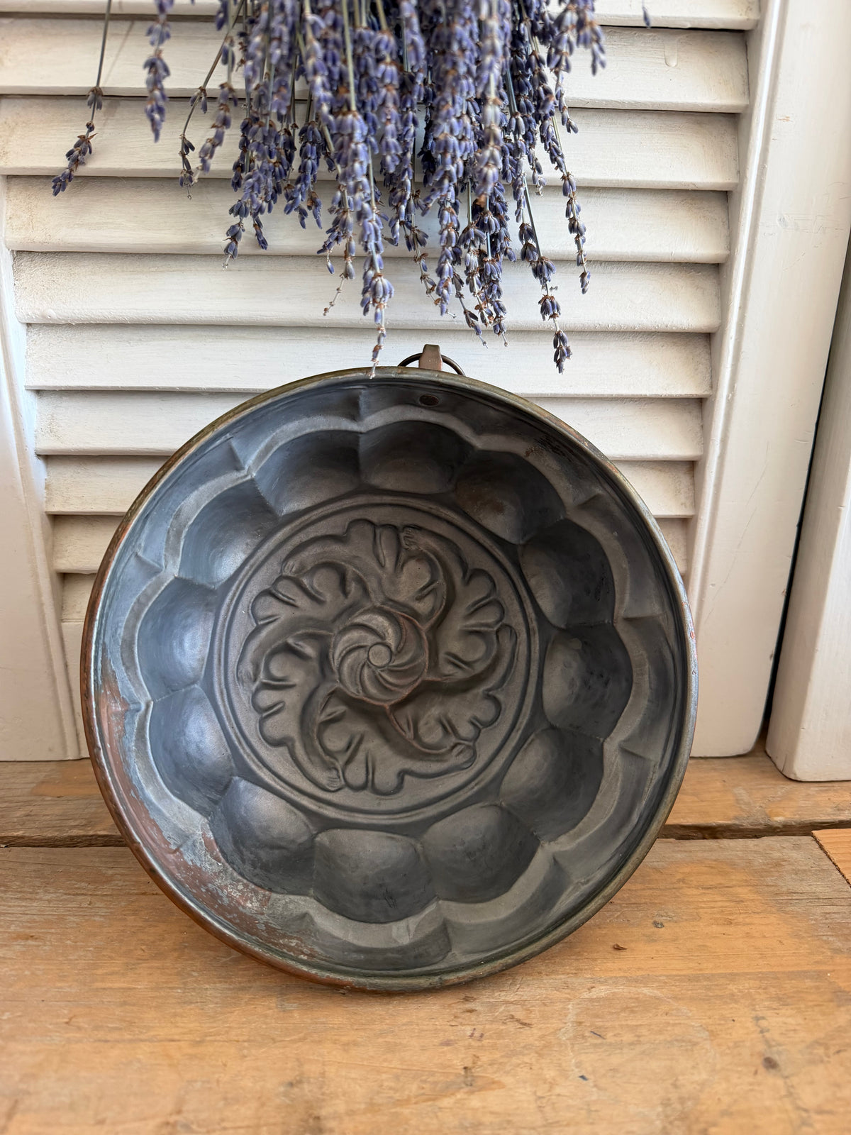 Franse koperen bakvorm, oude tulband vorm, vintage koperen bakvorm, Franse brocante, koperen keukendecoratie, Franse keukenaccessoires, Sofia&