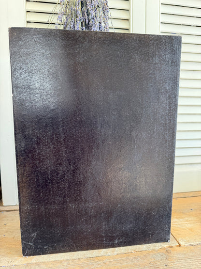 Grote houten faux livre opbergdoos - handbeschilderd druivendecor