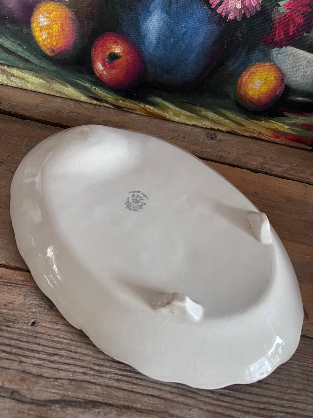 Empire Ware England vleesschaal, antieke serveerschaal, vintage vleesschaal keramiek, Engels Empire Ware servies, antiek servies Engeland, klassieke vleesschaal, Empire Ware serveerschaal, authentiek Engels servies, vintage serveerschaal, keramische vleesschaal.