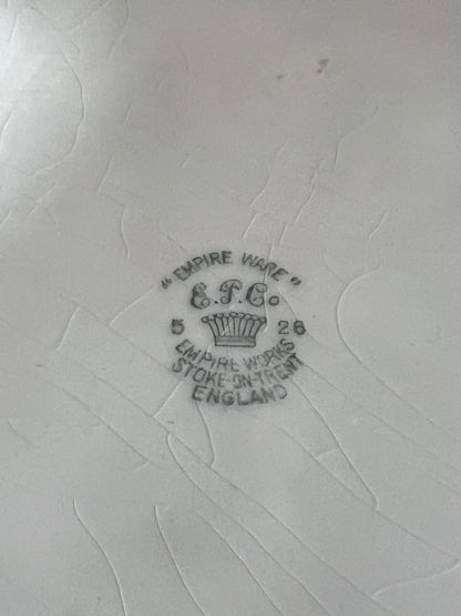 Empire Ware England vleesschaal, antieke serveerschaal, vintage vleesschaal keramiek, Engels Empire Ware servies, antiek servies Engeland, klassieke vleesschaal, Empire Ware serveerschaal, authentiek Engels servies, vintage serveerschaal, keramische vleesschaal.