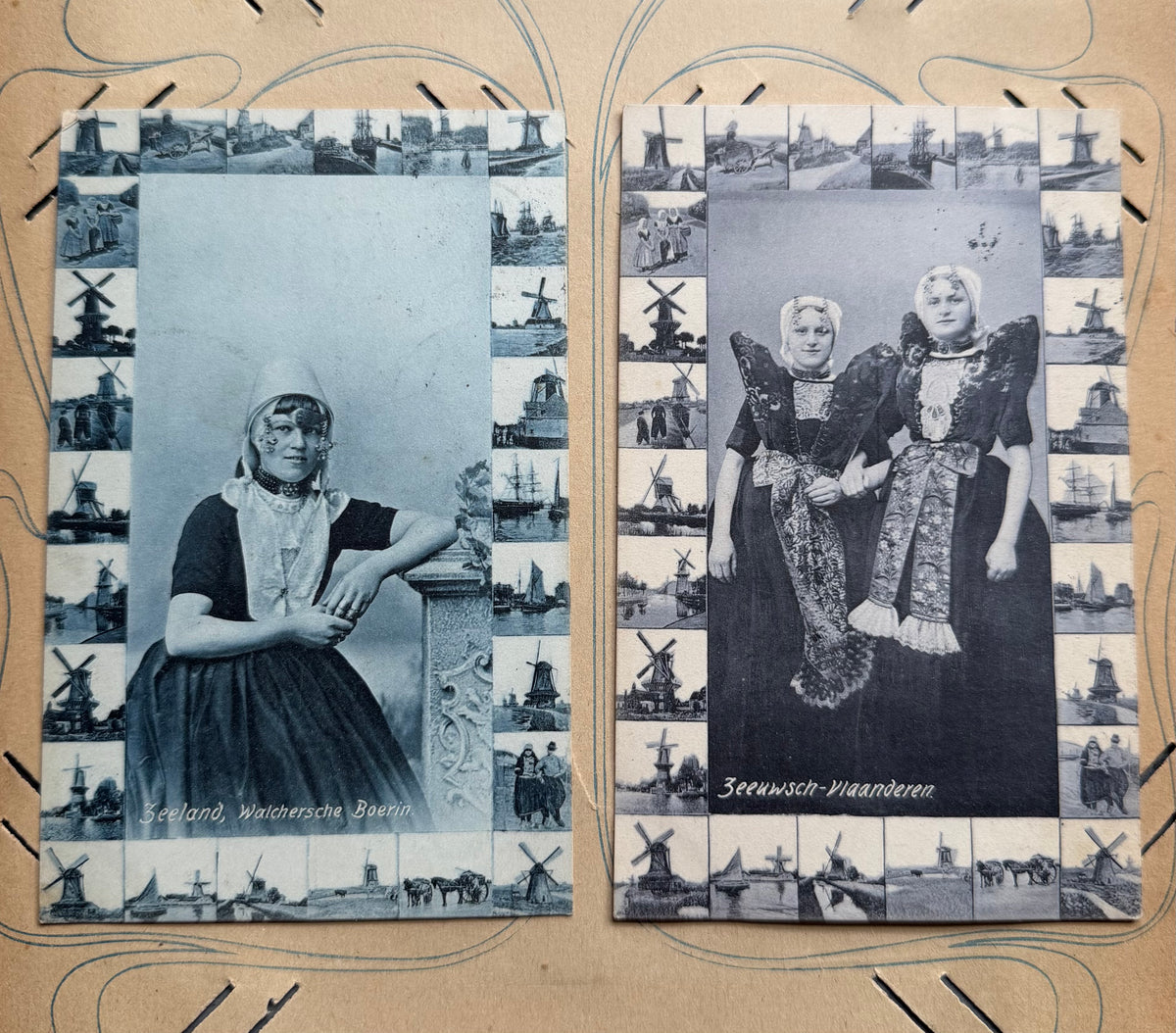Antieke ansichtkaarten, Zweeuwse klederdracht, oude postkaarten, Scheveningse klederdracht, Walcheren, Zuid Beveland, Zeeuws Vlaanderen, streekdracht, Nederlandse klederdrachten, Nederlandse folklore, antieke fotokaarten, Sofia&