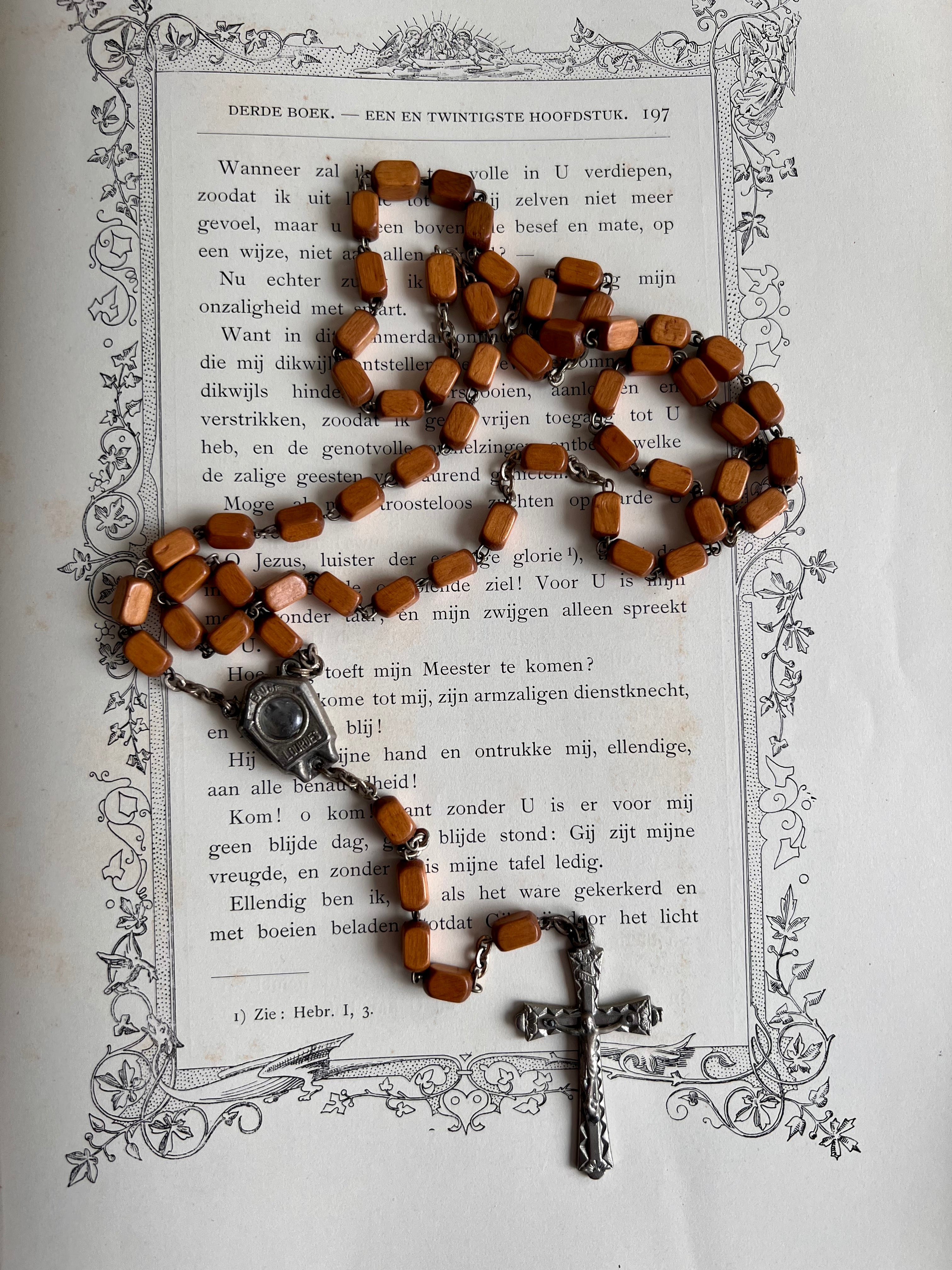 Lourdes rosary wood