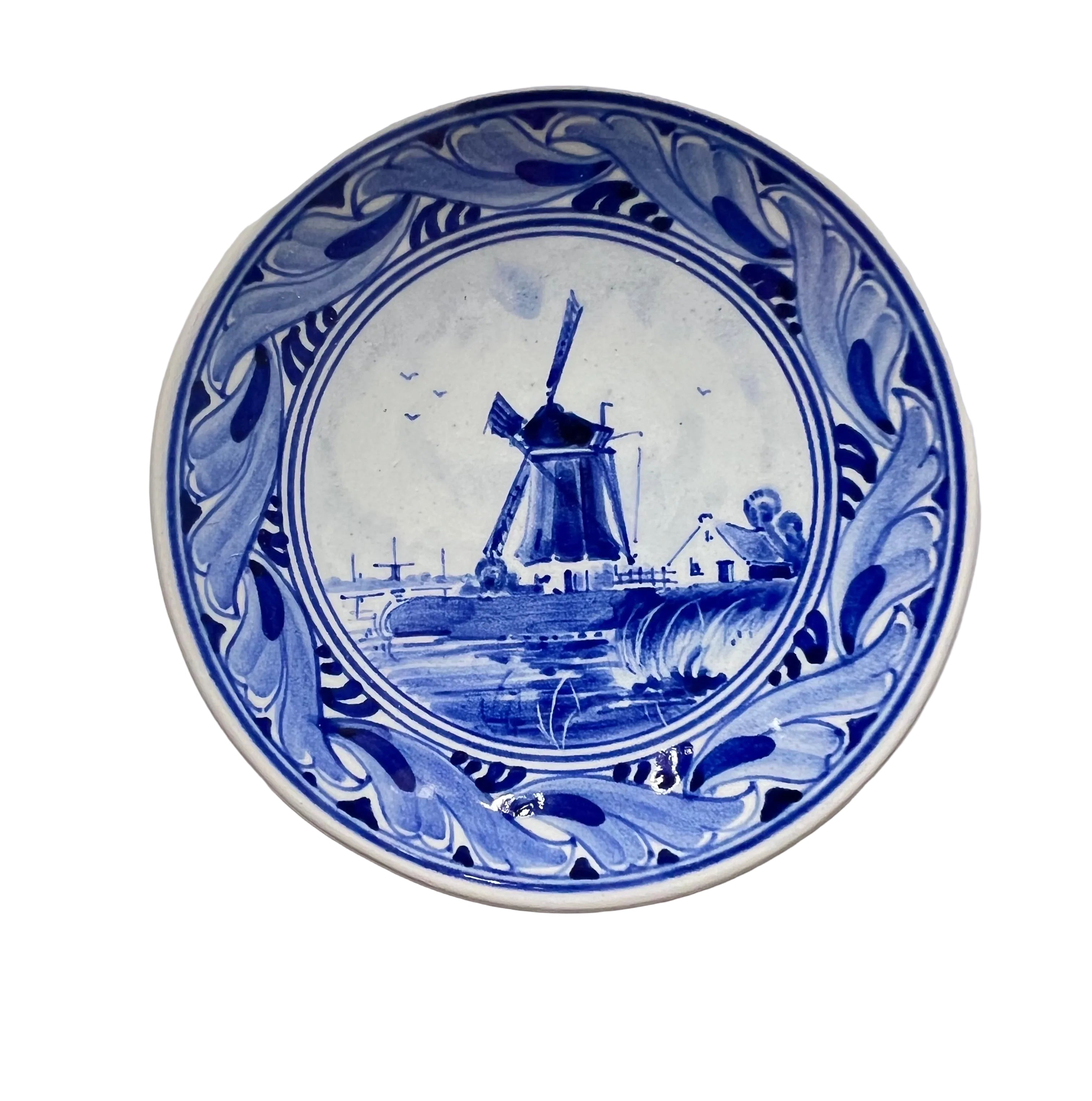 Mini Delftsblauw wandbord, handbeschilderd Delfts bord, klein Delfts aardewerk bord, Delfts blauwe mini decoratie, handgemaakte Delfts keramiek, Nederlandse keramiek wandbord, Delfts blauw wanddecoratie, traditioneel Delfts bordje, uniek Delftsblauw souvenir, Delfts aardewerk cadeau