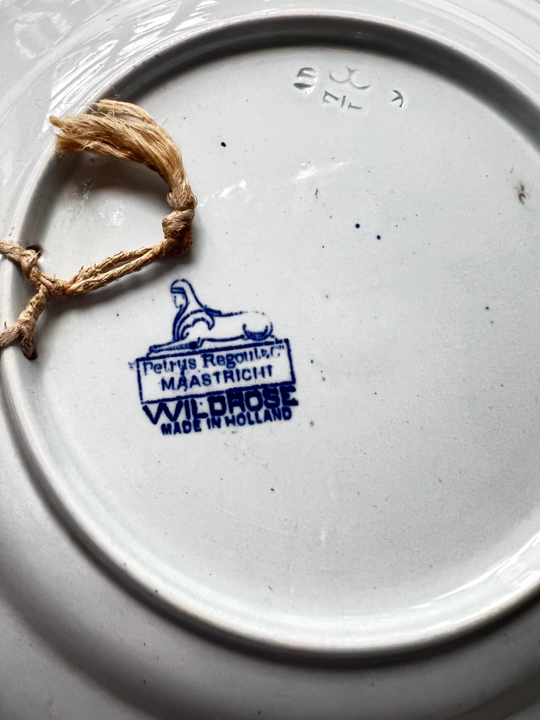 Wandbord Petrus Regout wildrose