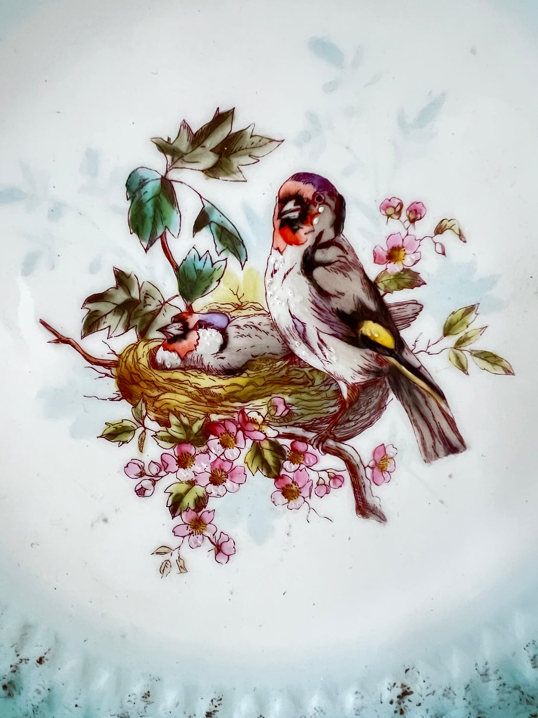 Limoges sierbord met afbeelding puttertje