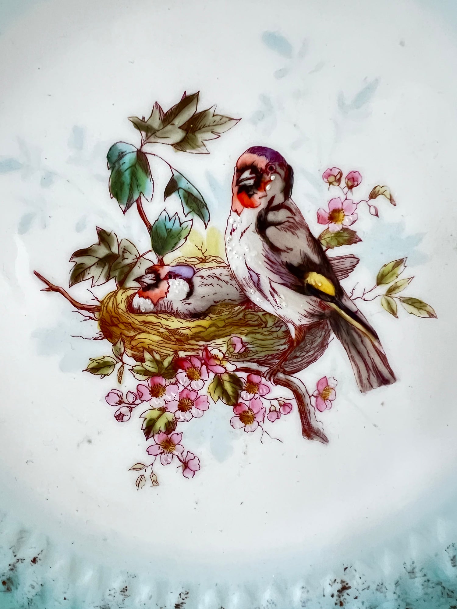 Limoges sierbord met afbeelding puttertje