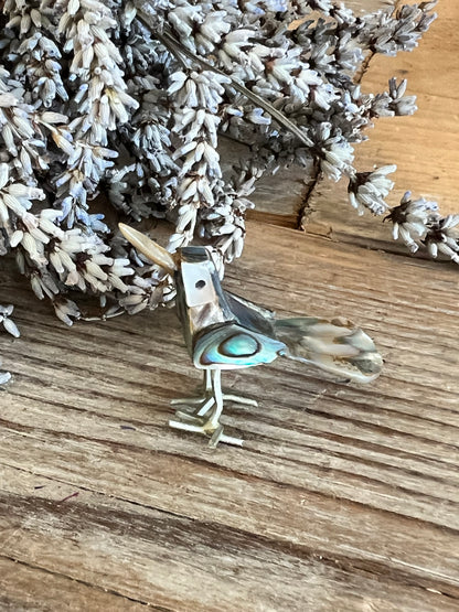 Mexicaans miniatuur vogeltje van abelone schelp