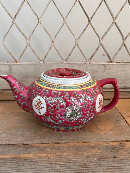 Vintage Jingdezhen teapot pink