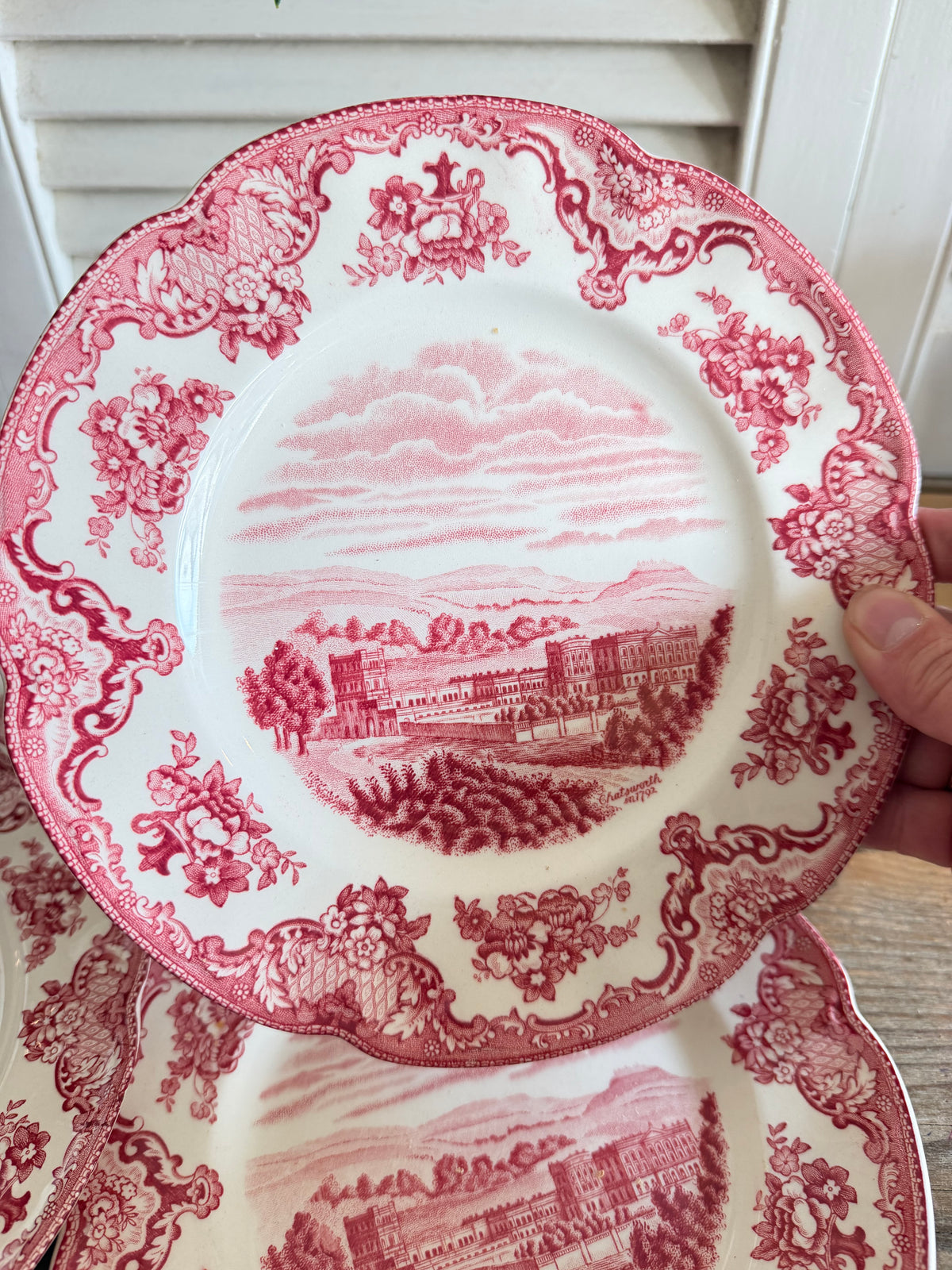 Johnson Bros Old Britain Castles, Haddon Hall 1792, Engels servies, ontbijtborden,Johnson Brothers ironstone, brocante servies, Sofia&
