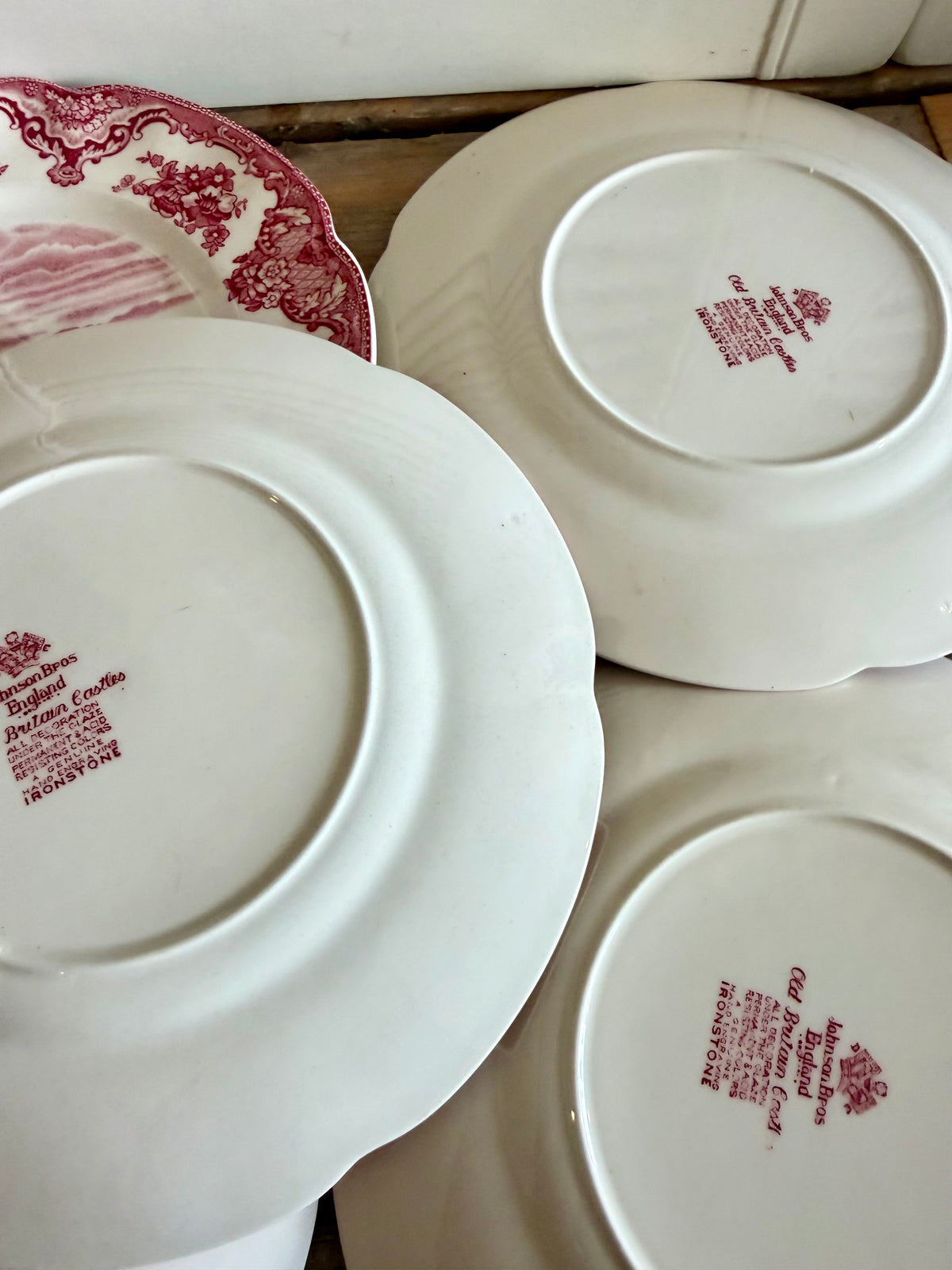Johnson Bros Old Britain Castles, Haddon Hall 1792, Engels servies, ontbijtborden,Johnson Brothers ironstone, brocante servies, Sofia&