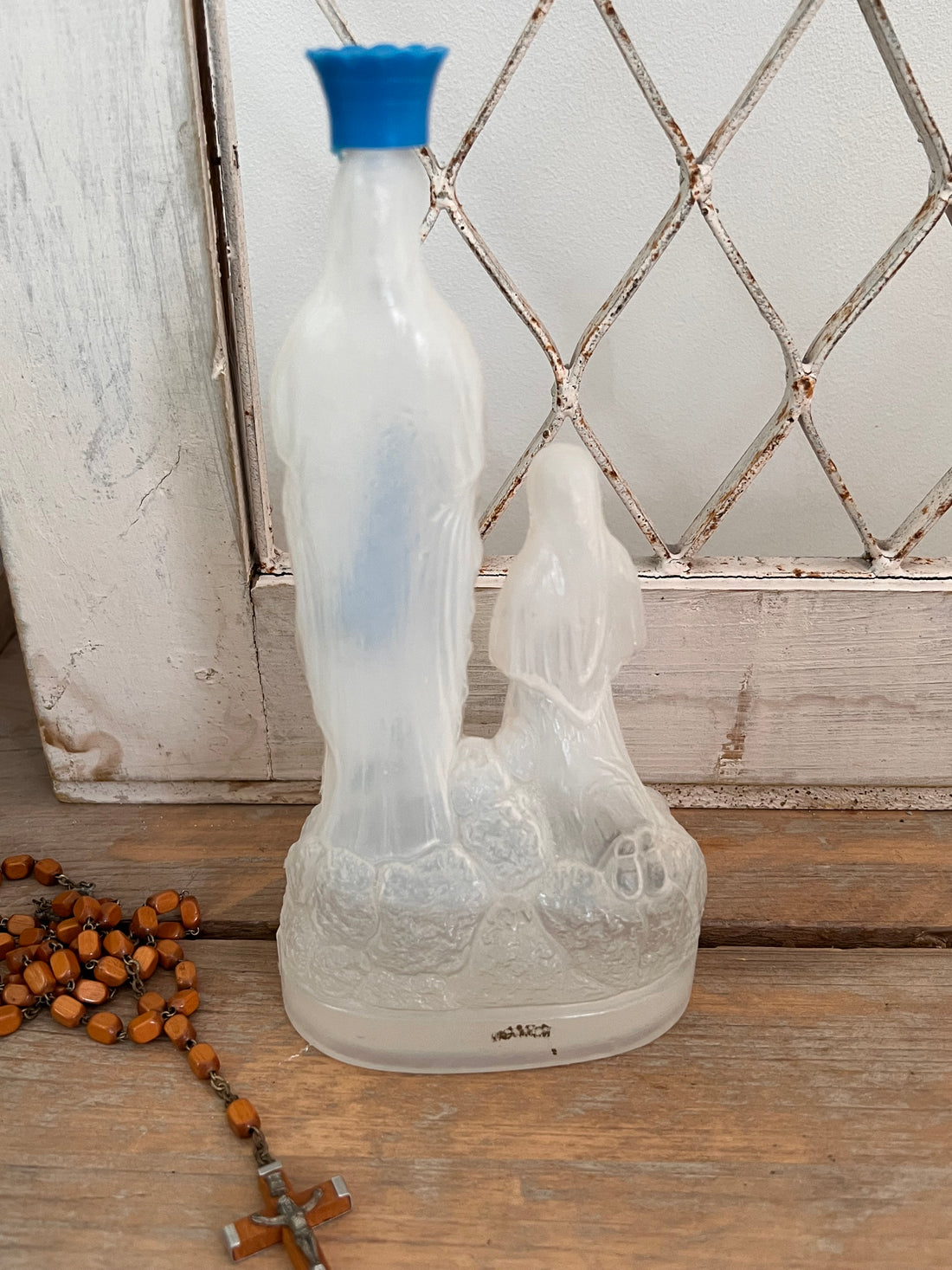 Lourdes-Weihwasserflasche Bernadette und Maria