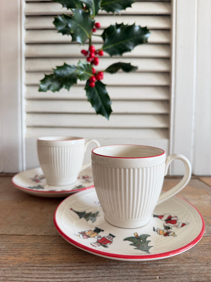 Wedgwood Windsor Christmas, Wedgwood kerstservies, vintage kerstkopje, kop en schotel kerst, Engels kerstservies, Wedgwood Christmas servies, Sofia&