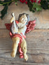 Vintage kerstengel, kunststof kerstengel, engel met mandoline, vintage kerstornament, kerstboomversiering, brocante kerstversiering, Sofia&