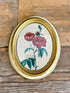 Vintage lijstje met rode rozen