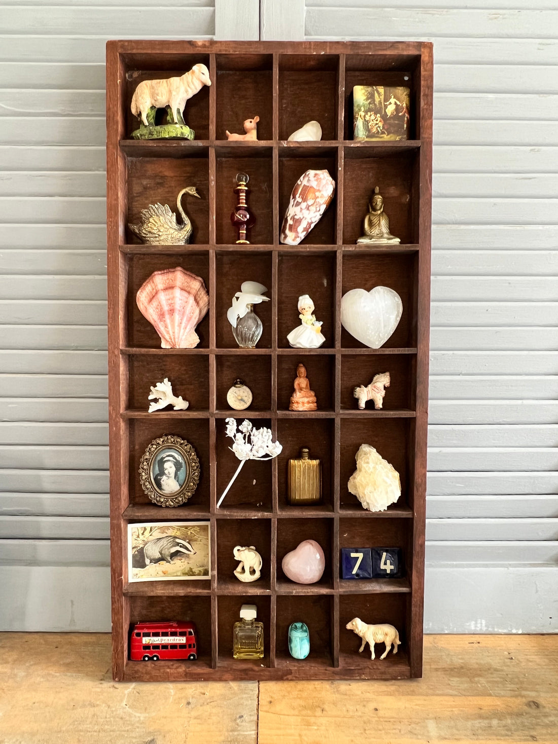 Donkerbruin vintage letterbak