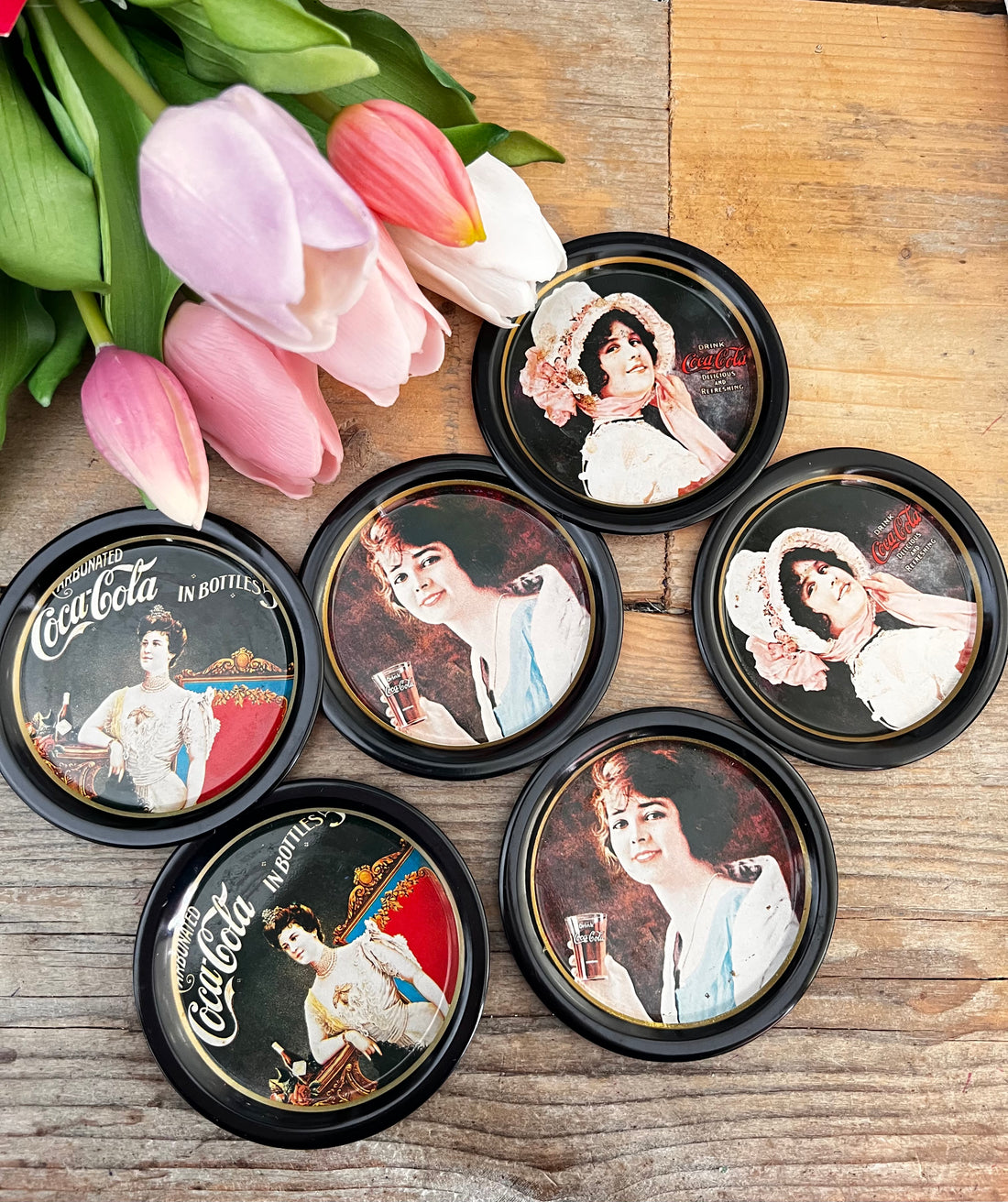 Coca Cola onderzetters, onderzetters, vintage coca cola onderzetters