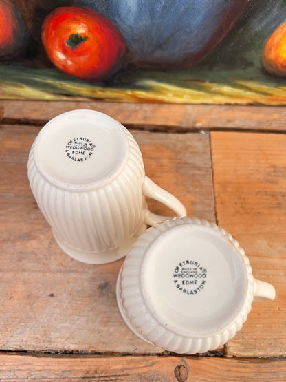 wedgwood Edme koffiebeker, roomwit koffiebeker, vintage porseleinen koffiekop, klassieke koffie mok, Wedgwood porselein.