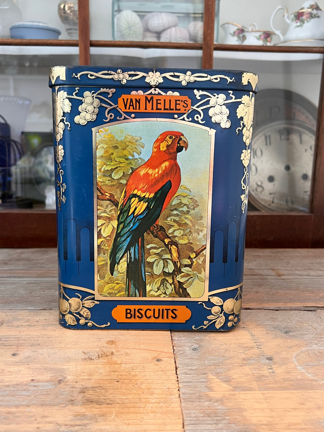 Blik Van Melle biscuits vogels