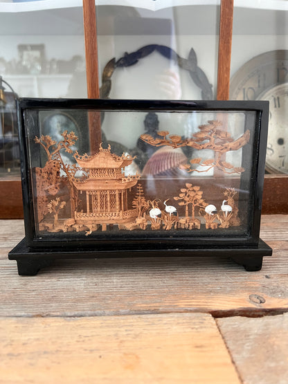 Chinees diorama kraanvogels