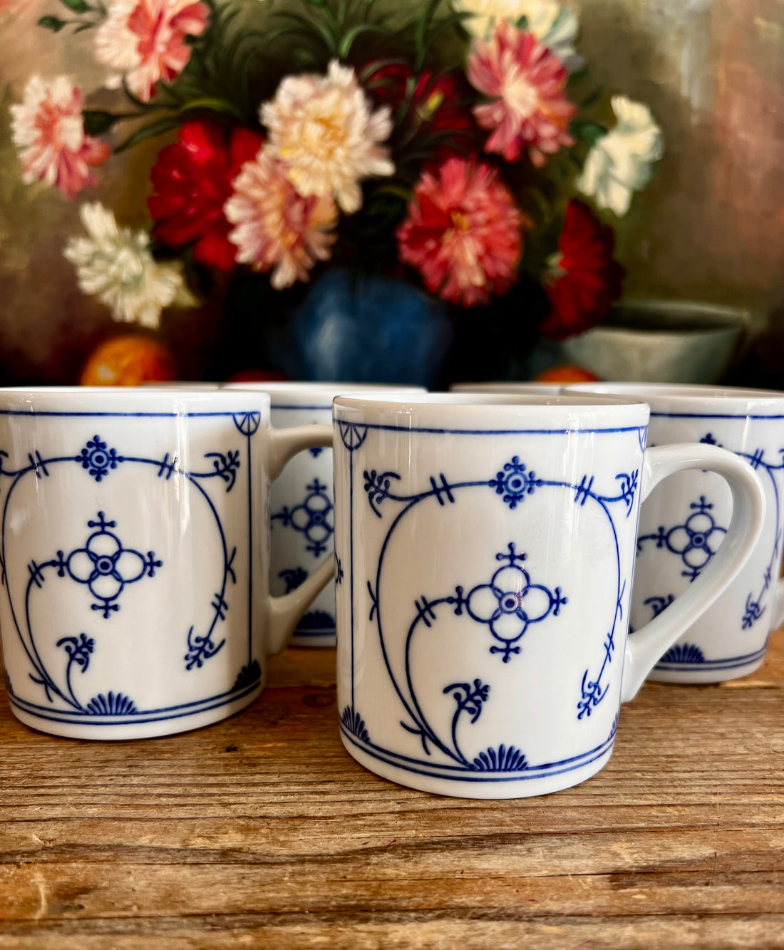 
Blau Saks mok, Kahla porselein mok, porseleinen koffiemok, blauw-witte mok, klassiek servies, Duitse porseleinen mok, Blau Saks servies, duurzame koffiemok
