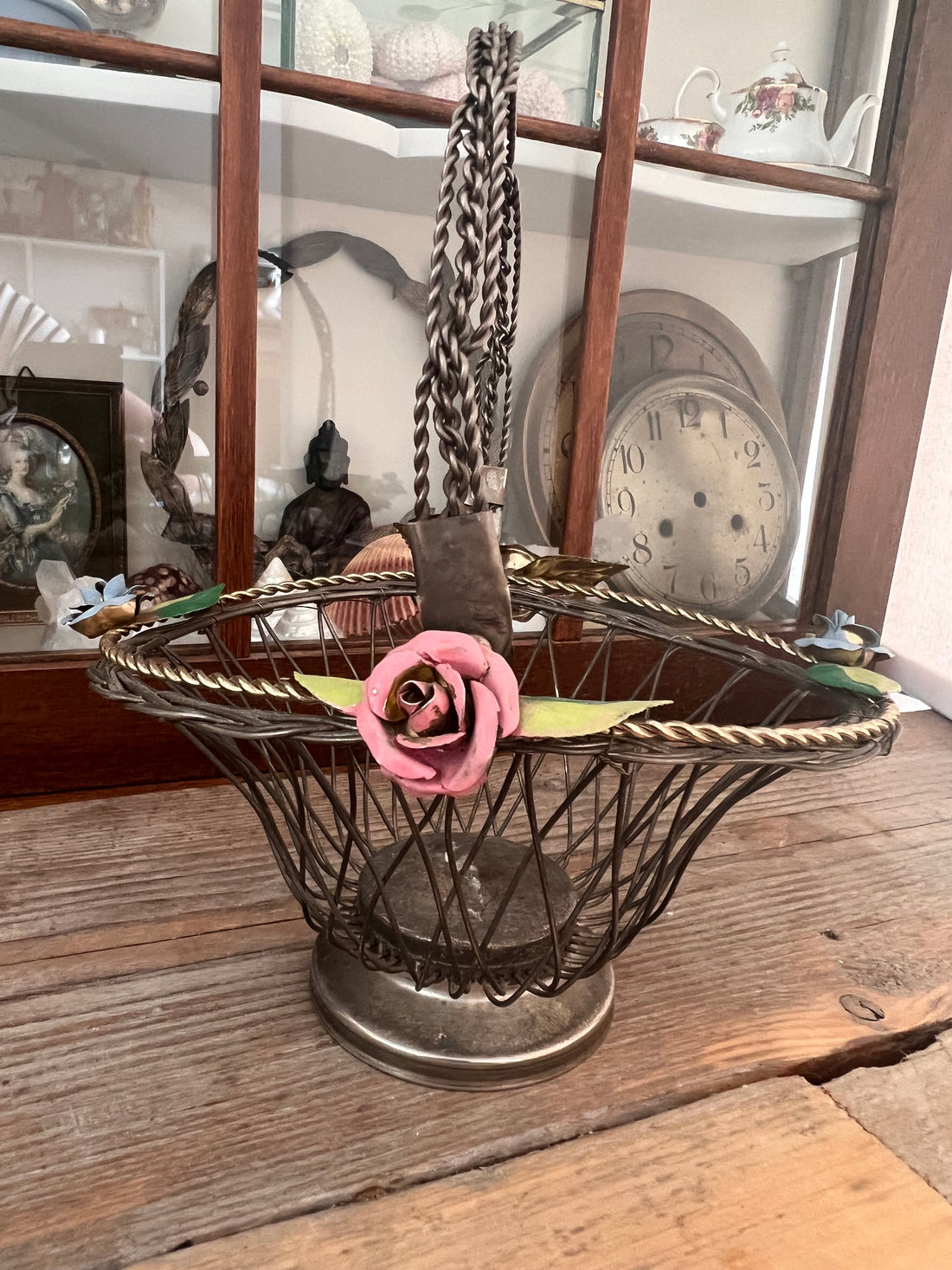 Vintage basket of flowers