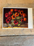 Vintage ansichtkaart rode anemonen