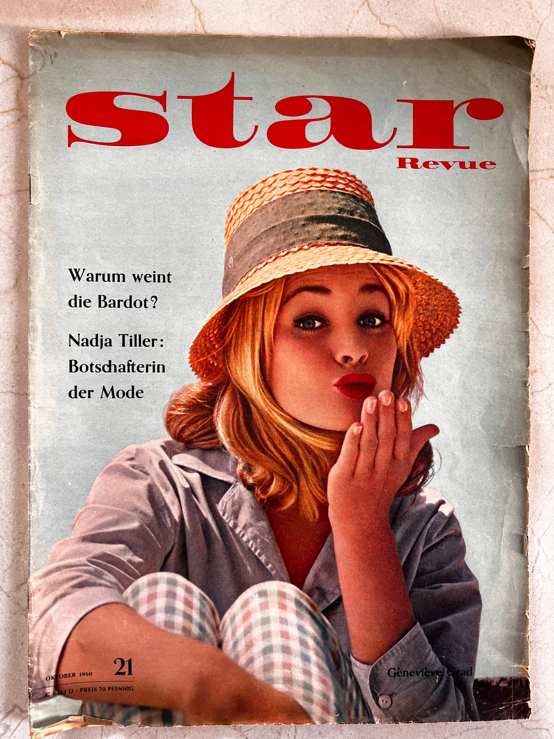 Duits vrouwenmagazine vintage, Star magazine 1960, Brigitte Bardot magazine, retro tijdschrift, jaren 60 vrouwenmagazine, verzamelobject magazine, vintage filmtijdschrift, Star oktober 1960.