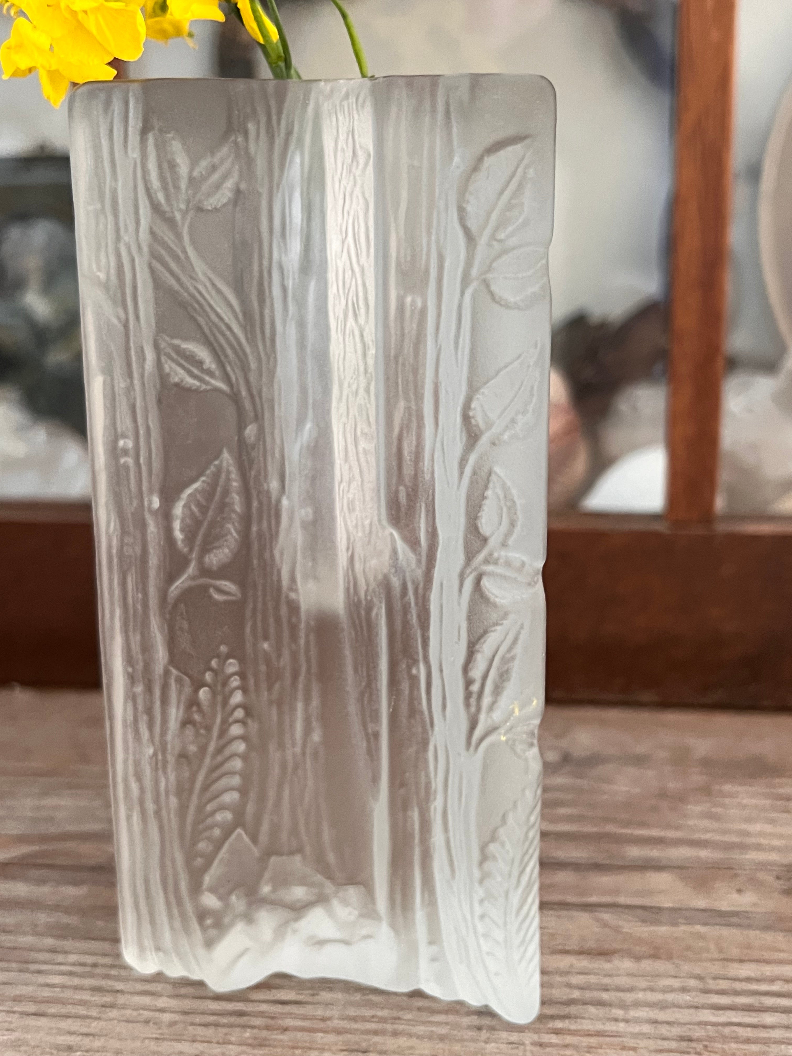 Solifleur Walther glass leaf motif