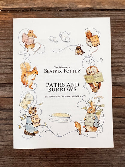 Paths and Burrows, Peter Rabbit bordspel, Beatrix potter,bordspel, 1988,