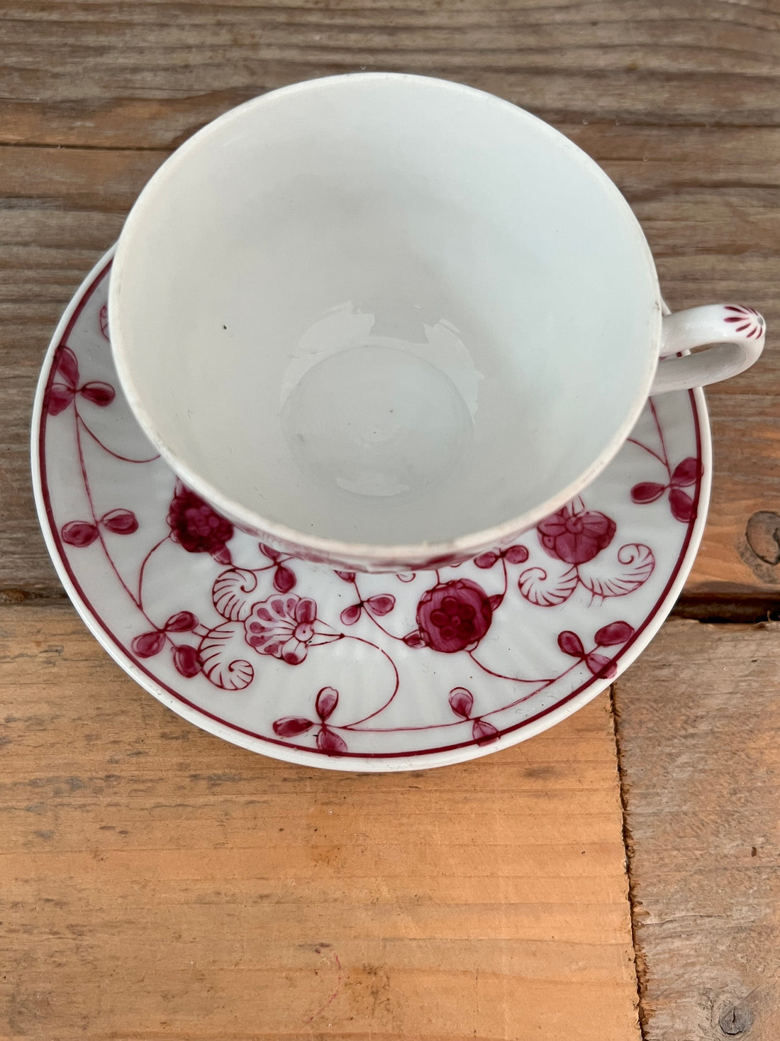Cup and saucer China Purpur